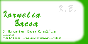 kornelia bacsa business card